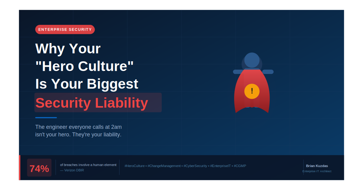 Why Your IT Team's "Hero Culture" Is Your Biggest Security Vulnerability