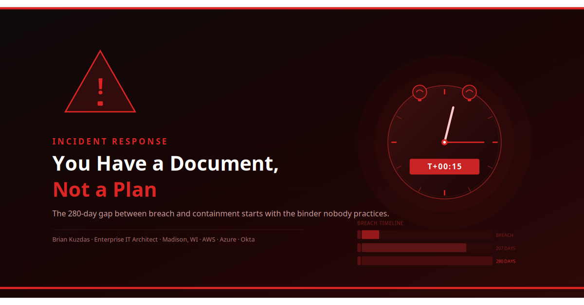 You Don't Have an Incident Response Plan — You Have a Document
